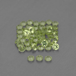 Pedras preciosas de peridoto verde natural de  ct, corte redondo, VVS-VS