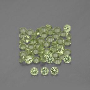 Pedras preciosas de peridoto verde natural de 1,48 ct, corte redondo, VVS-VS