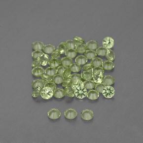 Pedras preciosas de peridoto verde natural de 1,48 ct, corte redondo, VVS-VS