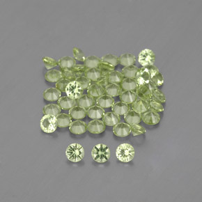 Pedras preciosas de peridoto verde natural de  ct, corte redondo, VVS-VS