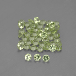 Pedras preciosas de peridoto verde natural de  ct, corte redondo, VVS-VS