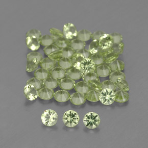 Pedras preciosas de peridoto verde natural de  ct, corte redondo, VVS-VS