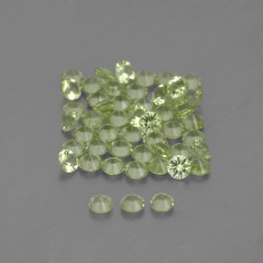 Pedras preciosas de peridoto verde natural de  ct, corte redondo, VVS-VS