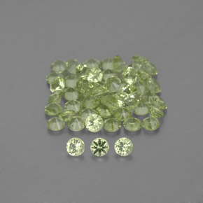 Pedras preciosas de peridoto verde natural de  ct, corte redondo, VVS-VS