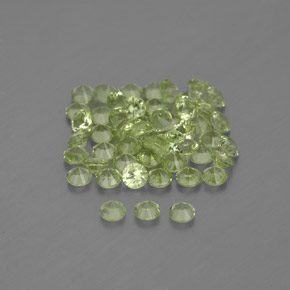 Pedras preciosas de peridoto verde natural de  ct, corte redondo, VVS-VS