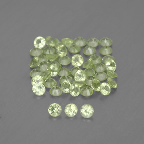 Pedras preciosas de peridoto verde natural de  ct, corte redondo, VVS-VS