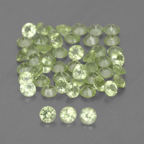 Pedras preciosas de peridoto verde natural de  ct, corte redondo, VVS-VS