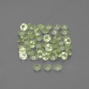 Pedras preciosas de peridoto verde natural de  ct, corte redondo, VVS-VS
