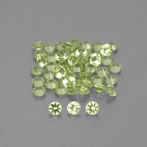 Pedras preciosas de peridoto verde natural de  ct, corte redondo, VVS-VS