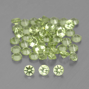 Pedras preciosas de peridoto verde natural de  ct, corte redondo, VVS-VS
