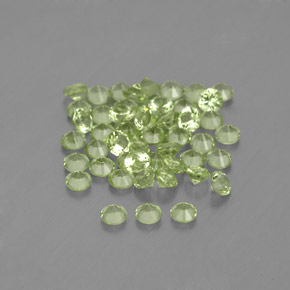 Pedras preciosas de peridoto verde natural de  ct, corte redondo, VVS-VS