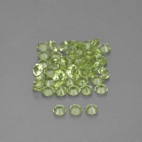 Pedras preciosas de peridoto verde natural de  ct, corte redondo, VVS-VS