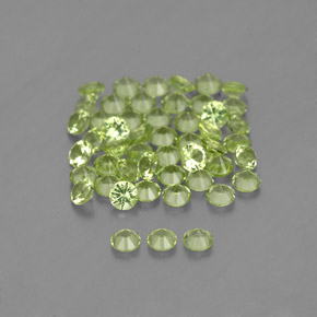 Pedras preciosas de peridoto verde natural de  ct, corte redondo, VVS-VS