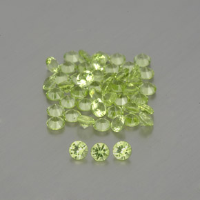 Pedras preciosas de peridoto verde natural de  ct, corte redondo, VVS-VS