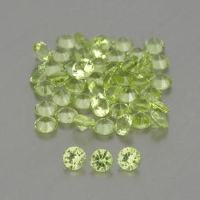 Pedras preciosas de peridoto verde natural de  ct, corte redondo, VVS-VS