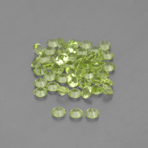 Pedras preciosas de peridoto verde natural de  ct, corte redondo, VVS-VS