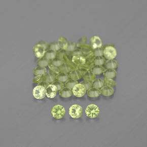 Pedras preciosas de peridoto verde natural de  ct, corte redondo, VVS-VS