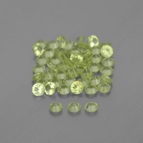 Pedras preciosas de peridoto verde natural de  ct, corte redondo, VVS-VS