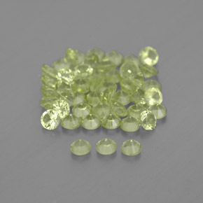 Pedras preciosas de peridoto verde natural de  ct, corte redondo, VVS-VS