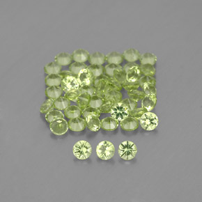 Pedras preciosas de peridoto verde natural de  ct, corte redondo, VVS-VS