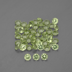 Pedras preciosas de peridoto verde natural de 1,54 ct, corte redondo, VVS-VS