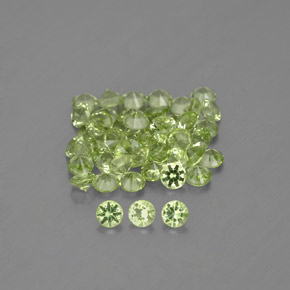 Pedras preciosas de peridoto verde natural de  ct, corte redondo, VVS-VS