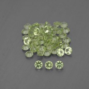 Pedras preciosas de peridoto verde natural de  ct, corte redondo, VVS-VS