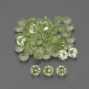 Pedras preciosas de peridoto verde natural de  ct, corte redondo, VVS-VS