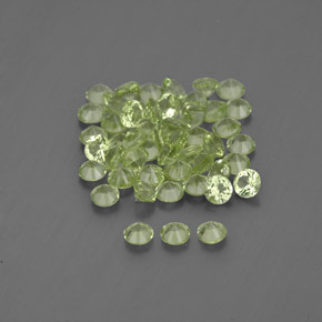 Pedras preciosas de peridoto verde natural de  ct, corte redondo, VVS-VS