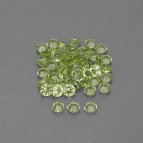 Pedras preciosas de peridoto verde natural de  ct, corte redondo, VVS-VS