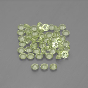 Pedras preciosas de peridoto verde natural de  ct, corte redondo, VVS-VS
