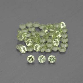 Pedras preciosas de peridoto verde natural de 1,54 ct, corte redondo, VVS-VS