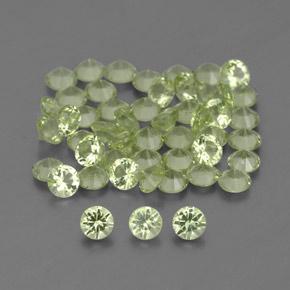 Pedras preciosas de peridoto verde natural de 1,54 ct, corte redondo, VVS-VS