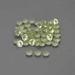 Pedras preciosas de peridoto verde natural de 1,54 ct, corte redondo, VVS-VS