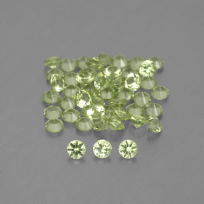 Pedras preciosas de peridoto verde natural de  ct, corte redondo, VVS-VS
