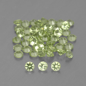 Pedras preciosas de peridoto verde natural de  ct, corte redondo, VVS-VS