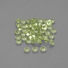 Pedras preciosas de peridoto verde natural de  ct, corte redondo, VVS-VS