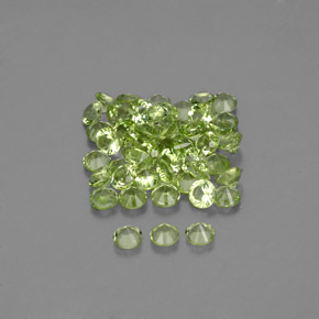 Pedras preciosas de peridoto verde natural de  ct, corte redondo, VVS-VS