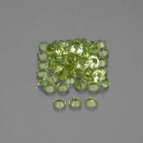 Pedras preciosas de peridoto verde natural de  ct, corte redondo, VVS-VS