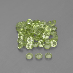 Pedras preciosas de peridoto verde natural de  ct, corte redondo, VVS-VS