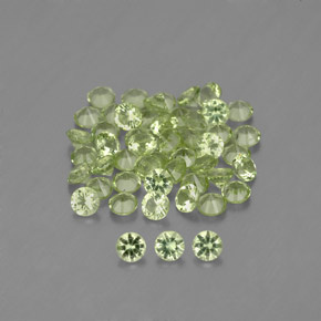 Pedras preciosas de peridoto verde natural de  ct, corte redondo, VVS-VS