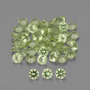 Pedras preciosas de peridoto verde natural de  ct, corte redondo, VVS-VS