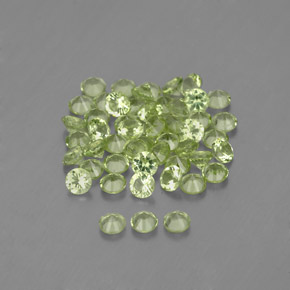 Pedras preciosas de peridoto verde natural de  ct, corte redondo, VVS-VS