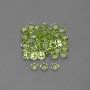 Pedras preciosas de peridoto verde natural de  ct, corte redondo, VVS-VS