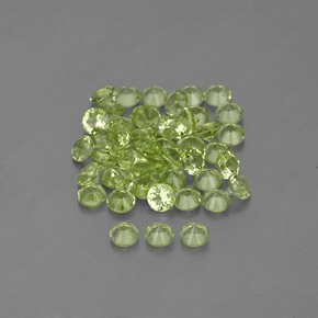 Pedras preciosas de peridoto verde natural de  ct, corte redondo, VVS-VS