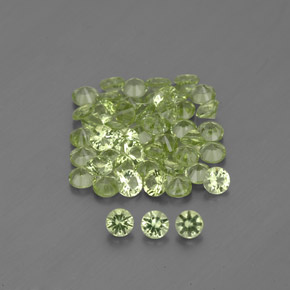 Pedras preciosas de peridoto verde natural de  ct, corte redondo, VVS-VS