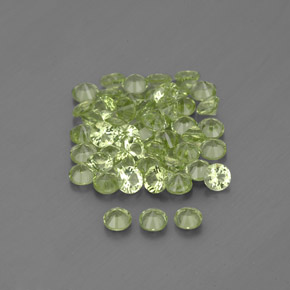 Pedras preciosas de peridoto verde natural de  ct, corte redondo, VVS-VS