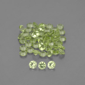 Pedras preciosas de peridoto verde natural de  ct, corte redondo, VVS-VS