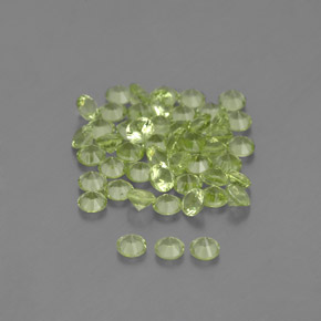 Pedras preciosas de peridoto verde natural de  ct, corte redondo, VVS-VS