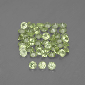 Pedras preciosas de peridoto verde natural de  ct, corte redondo, VVS-VS